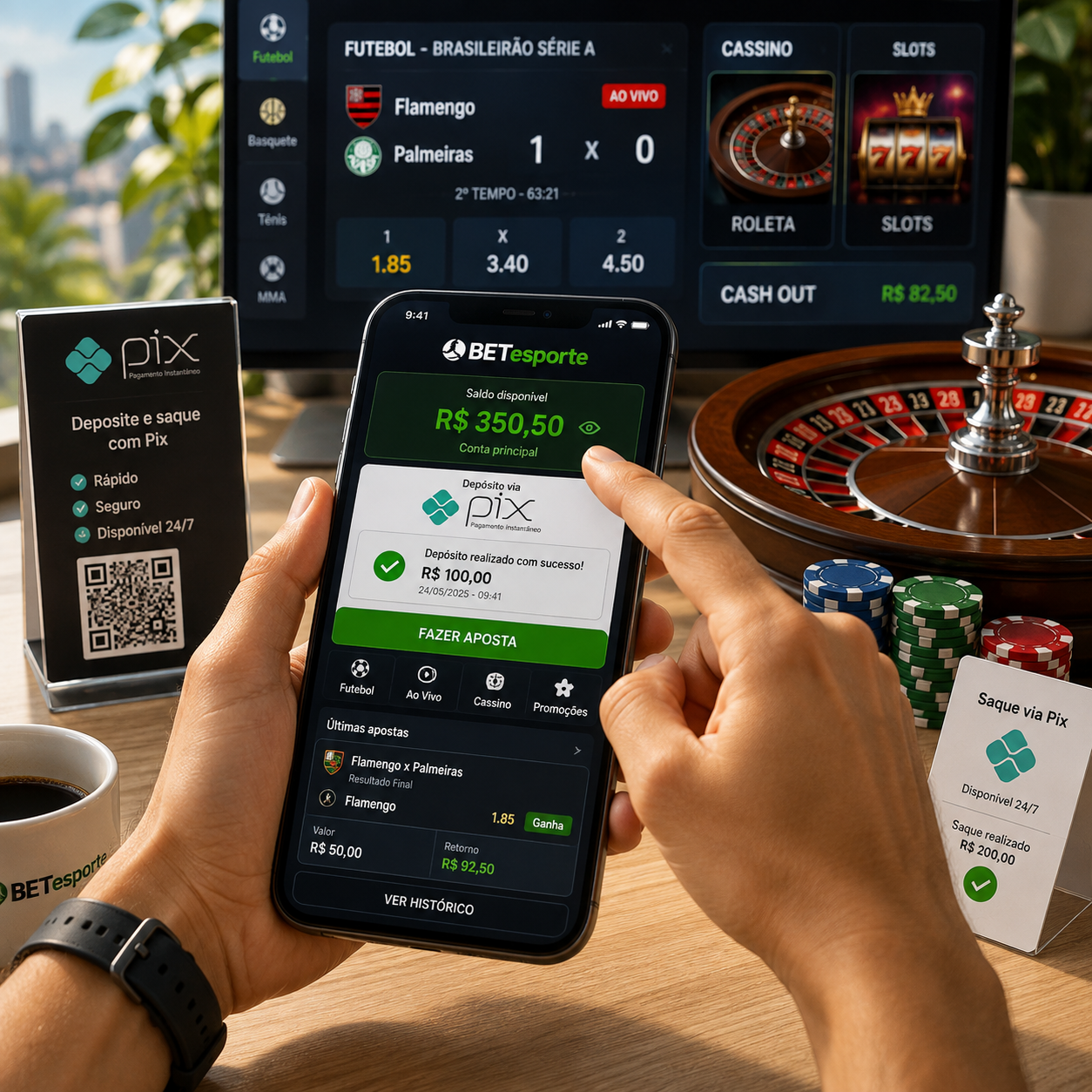 Sistema de Pagamento Pix BETesporte — Depósito e Saque