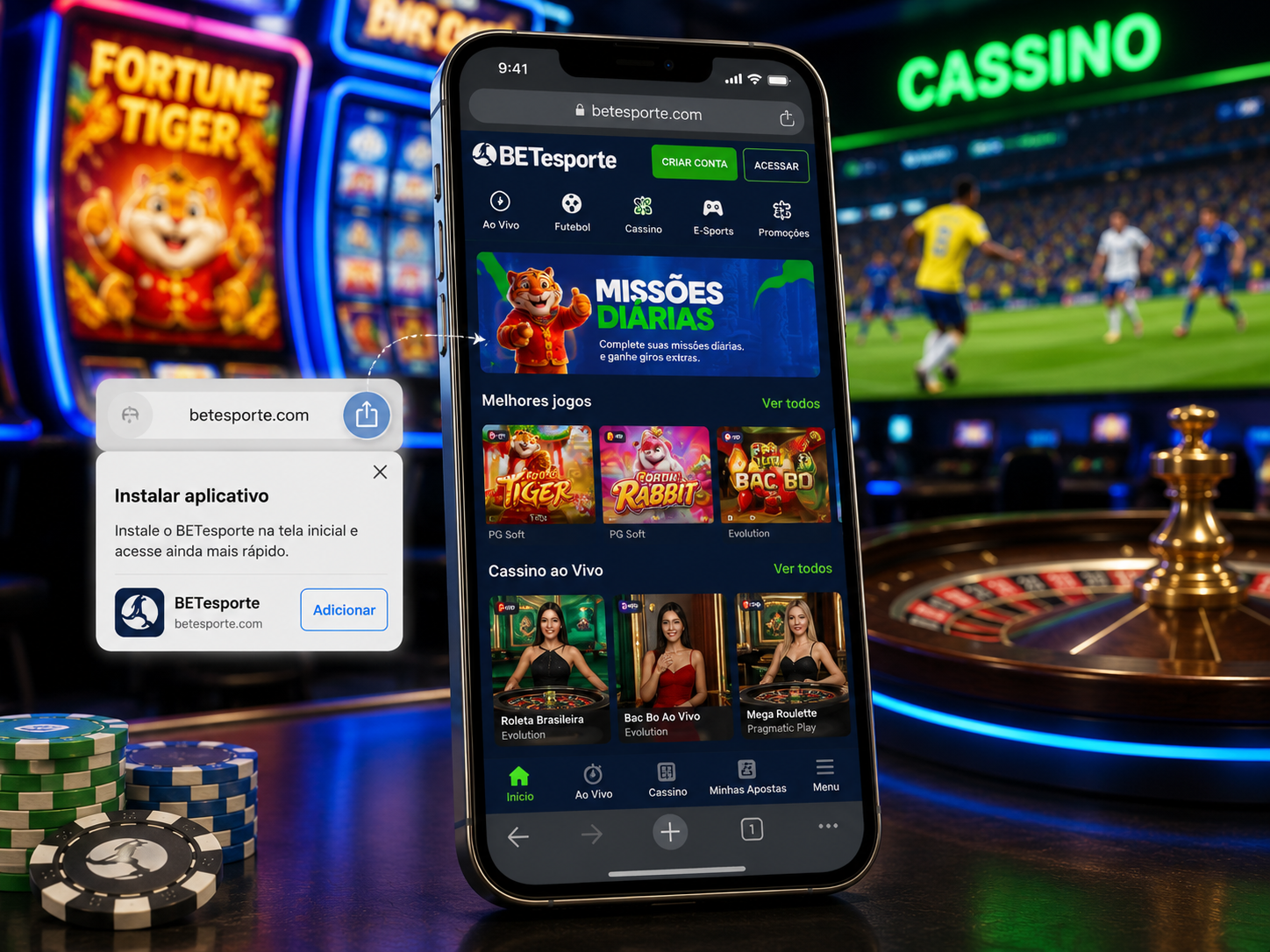 BETesporte App Mobile — Acesso pelo Celular